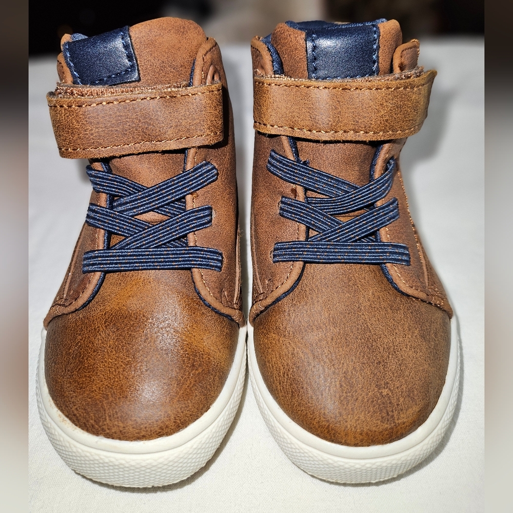 Brown High Top Baby Boy Shoes size 5m